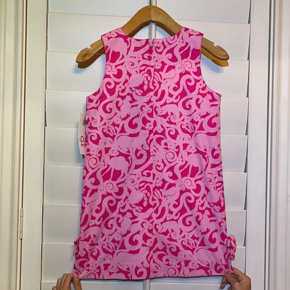 NWT Pink Lilly Pulitzer Animal Silhouette Shift Dress with Pockets - Picture 2 of 8